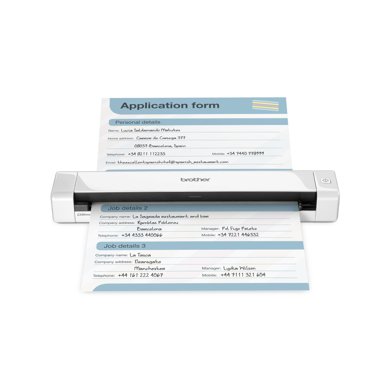 Brother DS-640 MOBILE DOCUMENT SCANNER 15 ppm Mono  Colour (300dpi) USB Bus Power - Scanner and L...