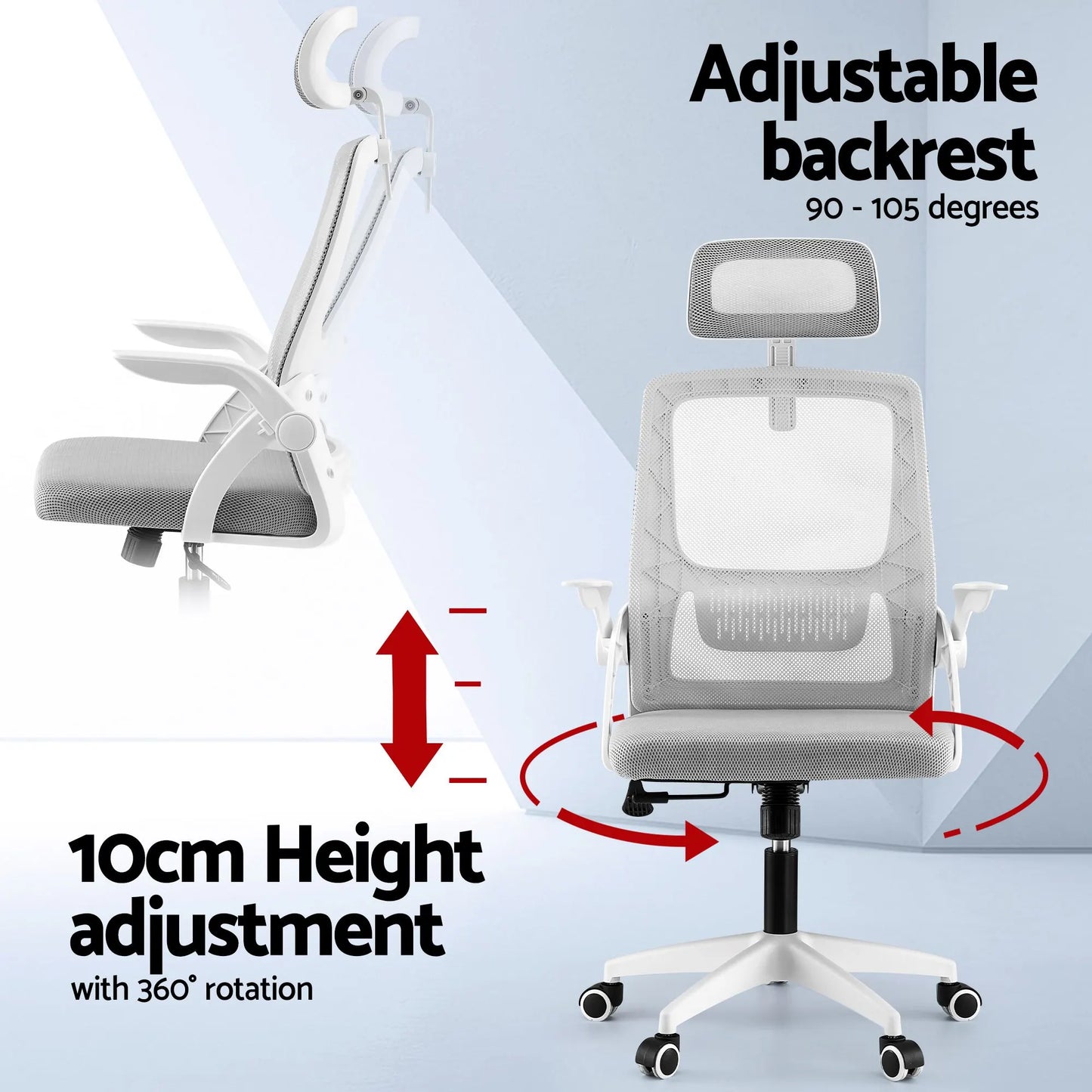 Artiss Standing Desk Office Chair Sit Stand Ergonomic Combo 140cm White - Image 8