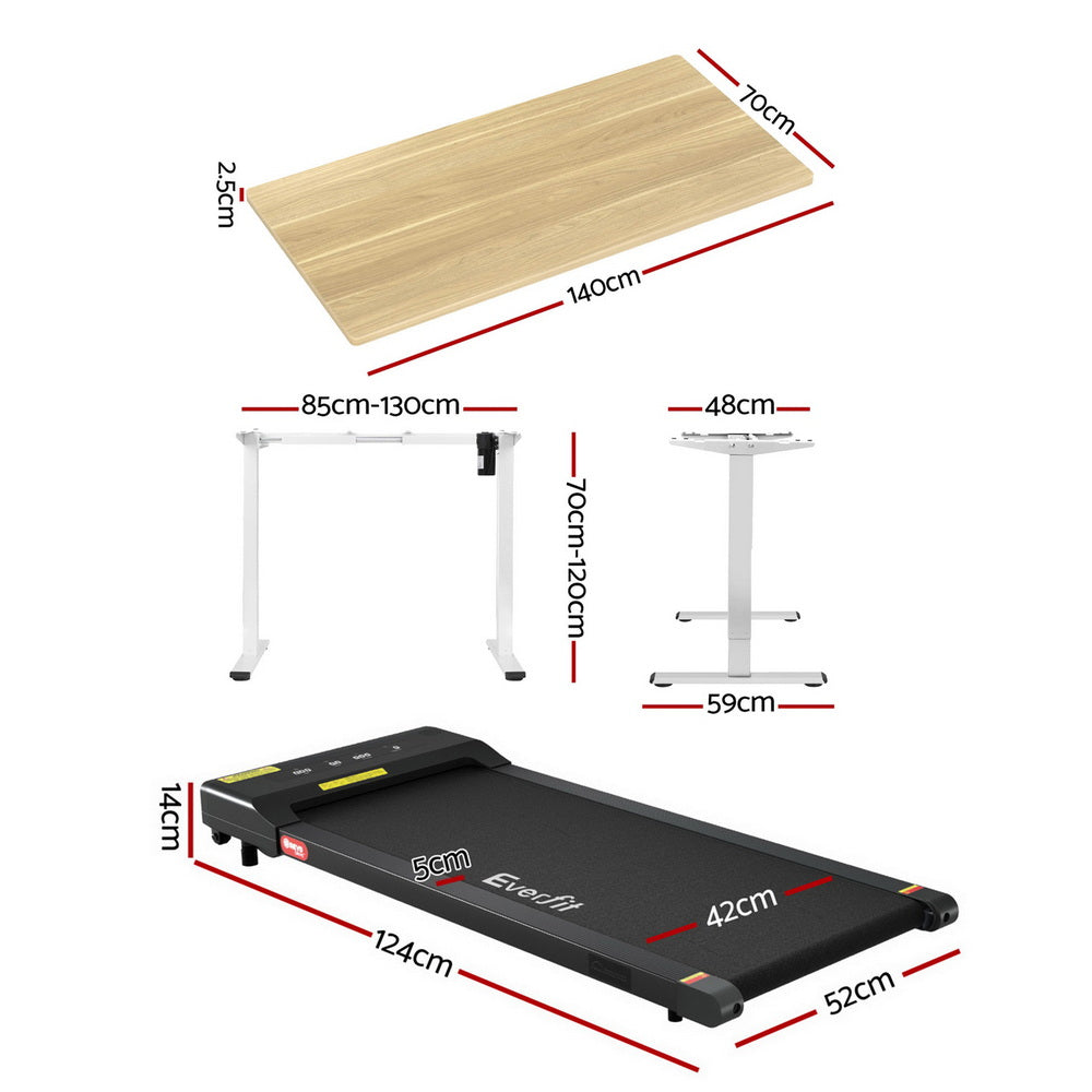 Artiss Electric Treadmill with 140cm Automatic Standing Desk Walking Pad 400mm - Image 2