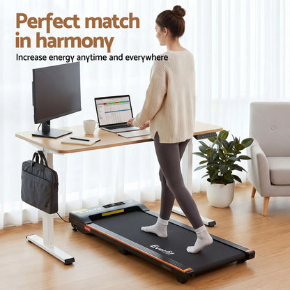 Artiss 100cm Standing Desk Treadmill Motorised Natural Wood - Image 5