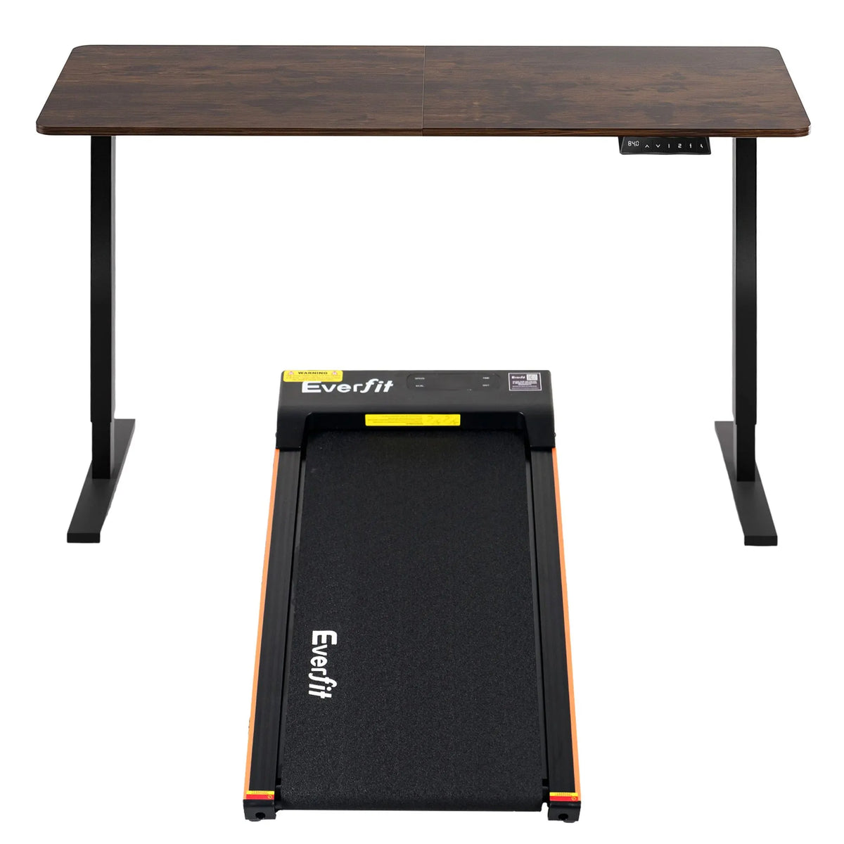 Artiss 140cm Standing Desk Treadmill Motorised Rustic Brown - Image 4