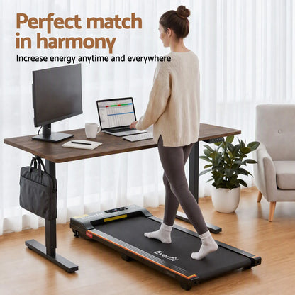 Artiss 140cm Standing Desk Treadmill Motorised Rustic Brown - Image 5