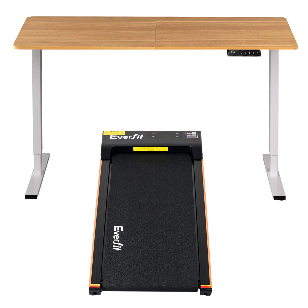 Artiss 140cm Standing Desk Treadmill Motorised Natural Wood - Image 4