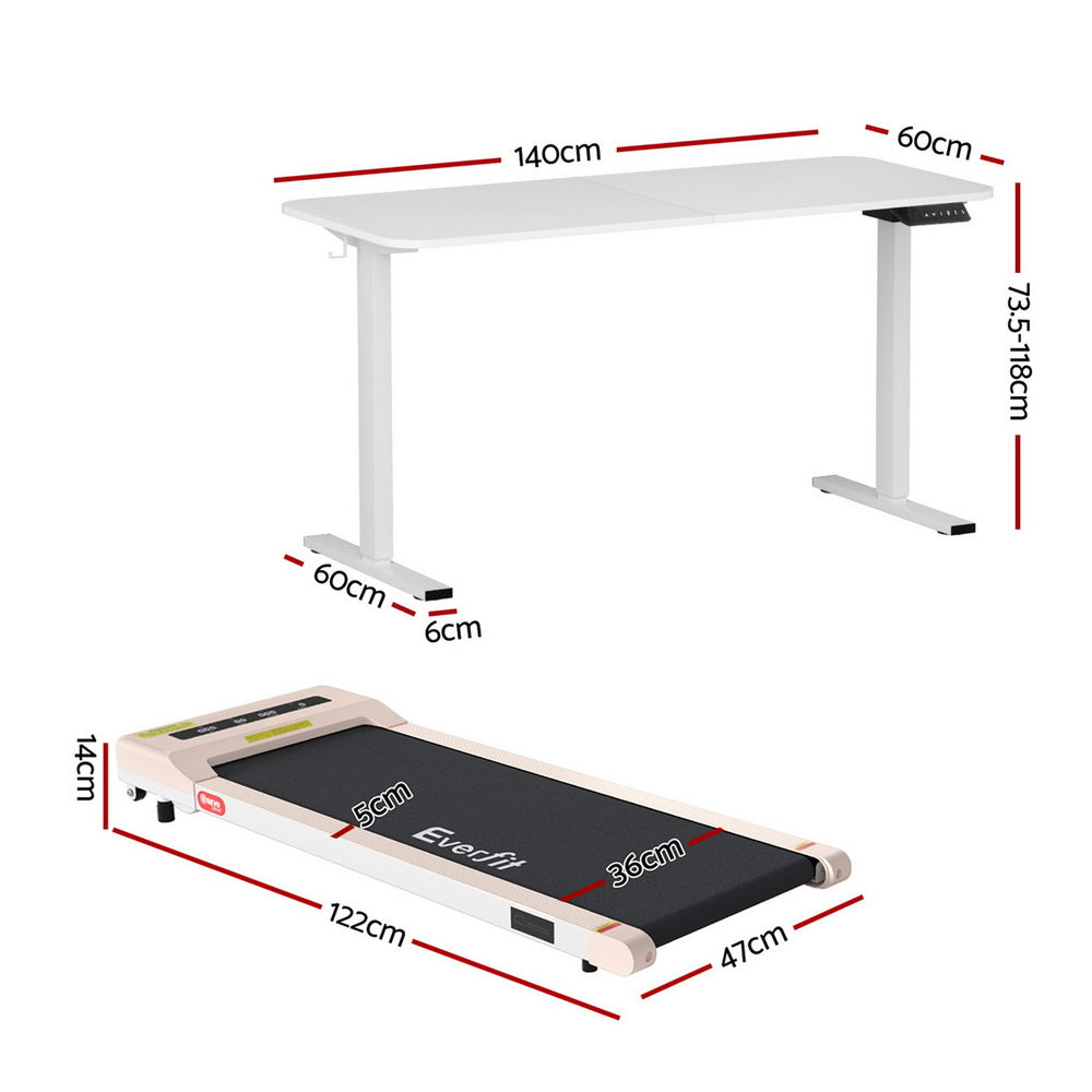 Artiss Electric Treadmill with 140cm Automatic Standing Desk Walking Pad 360mm - Image 2