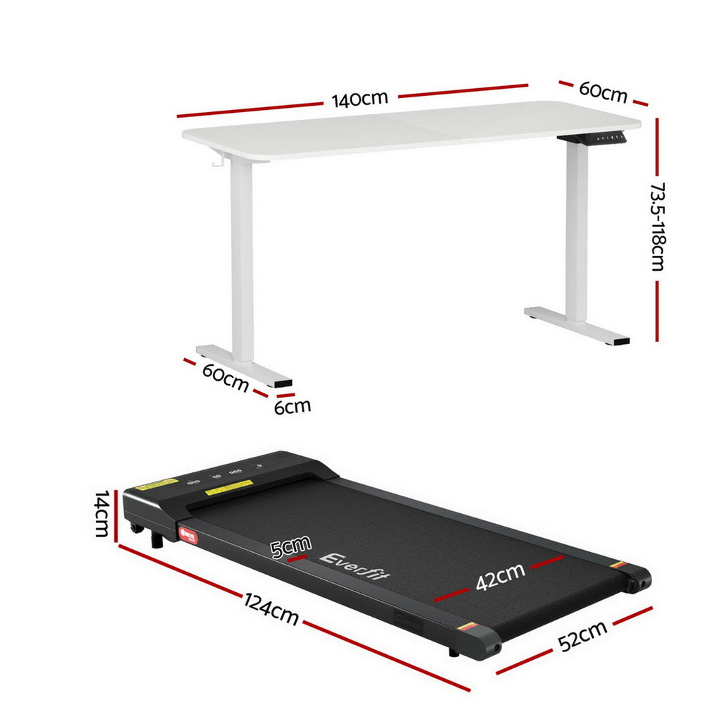 Artiss Electric Treadmill with 140cm Automatic Standing Desk Walking Pad 400mm - Image 2