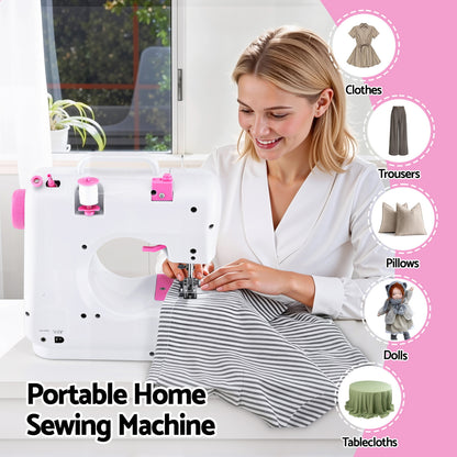 Devanti 12 Stitches Mini Sewing Machine for Beginners Portable Sewing Machine Kit with LED Lights - Image 5