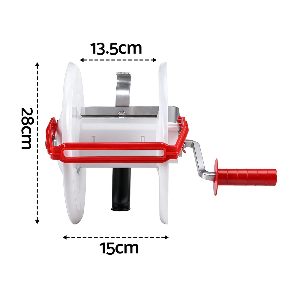 Giantz Electric Fence Reel Geared Portable Polywire Fencing Farm White - Image 2