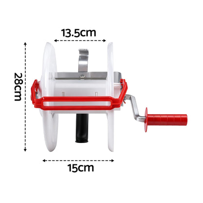 Giantz Electric Fence Reel Geared Portable Polywire Fencing Farm White - Image 2