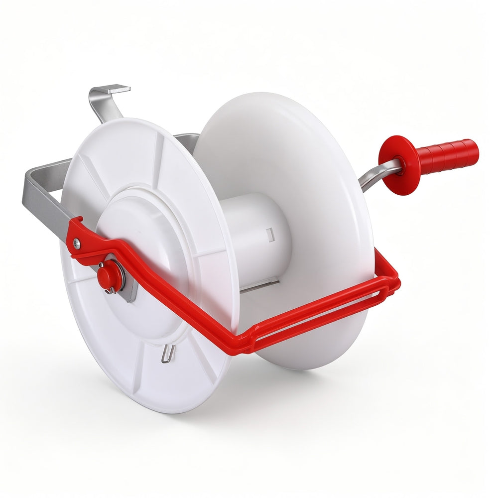 Giantz Electric Fence Reel Geared Portable Polywire Fencing Farm White - Image 3