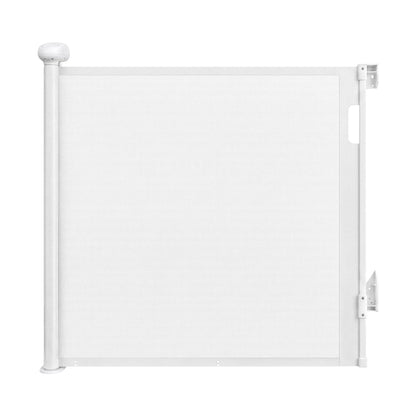 Keezi Retractable Gate Baby Gate Pet Safety Fence Extends up to 140cm White - Image 3