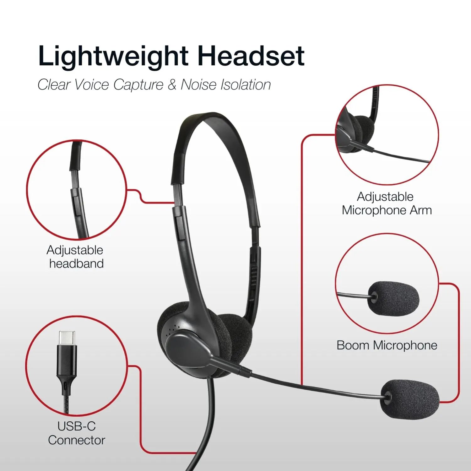Shintaro USB-C Light Weight Headset /Mic - Headphones - Image 3