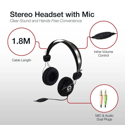 Shintaro Stereo Headset with Inline Mic - Headphones - Image 3