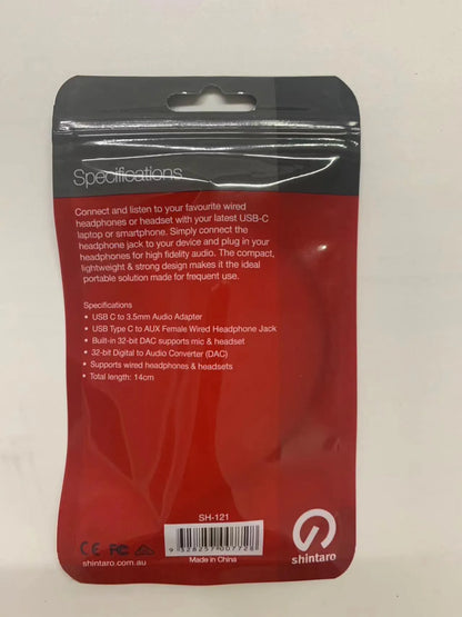 Shintaro Audio Adaptor - USB-C to AUX - Headphones - Image 2