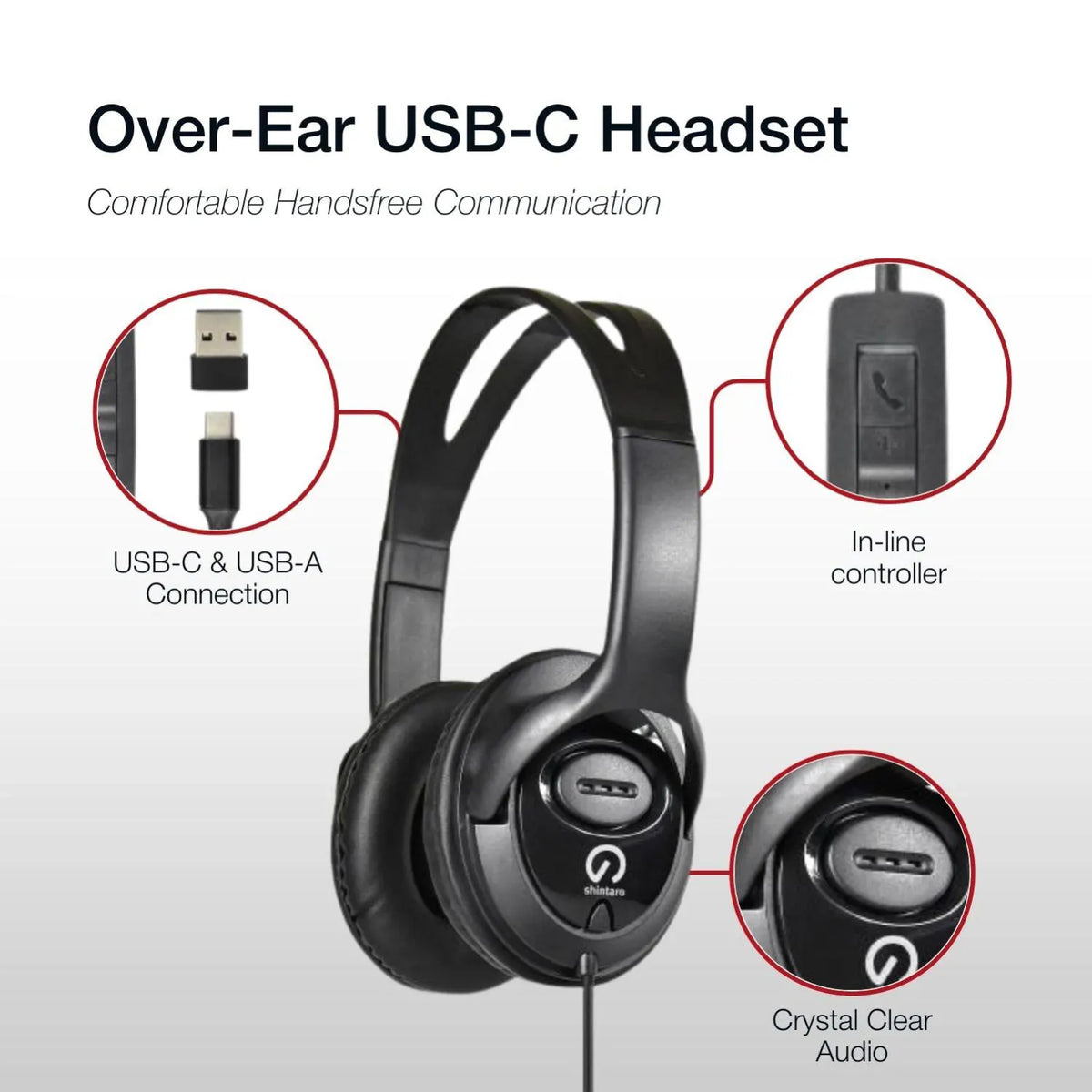 Shintaro Over-Ear USB-C Headset - Headphones - Image 2