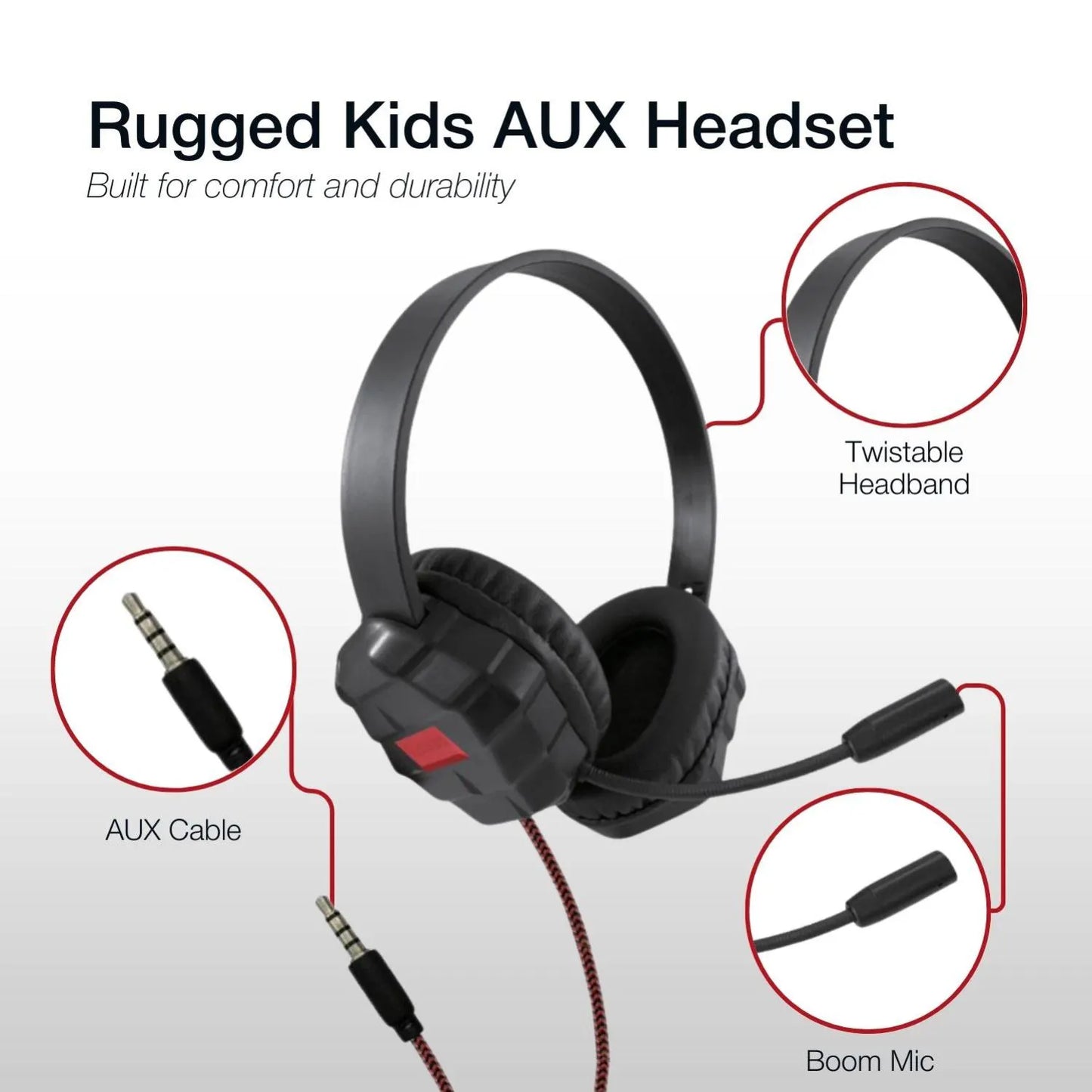 Shintaro Rugged Kids Headset w/ Mic - Headphones - Image 2