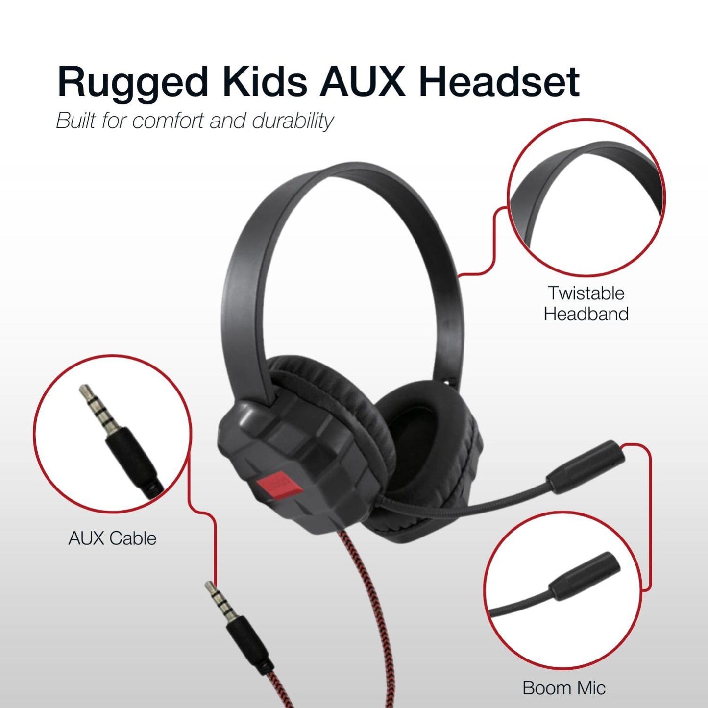 Shintaro Rugged Kids Headset w/ Mic - Headphones - Image 2