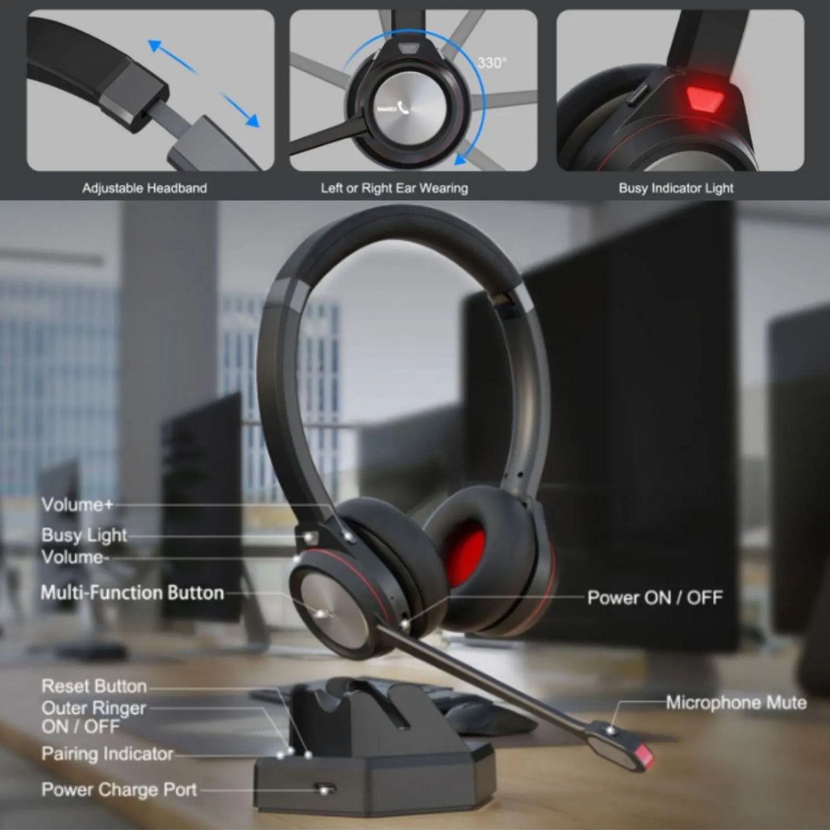 Shintaro Wireless Headset w/ Dock - Headphones - Wireless - Image 6