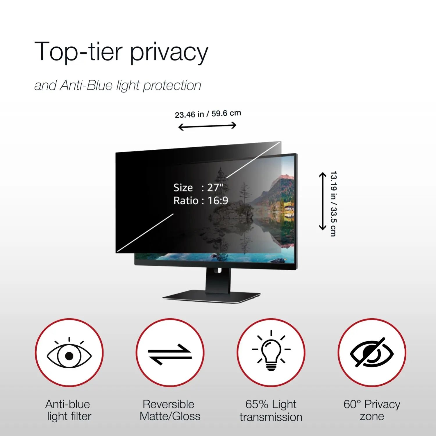 Shintaro Privacy Filter 27" for Monitor - Screen Filters - Image 2