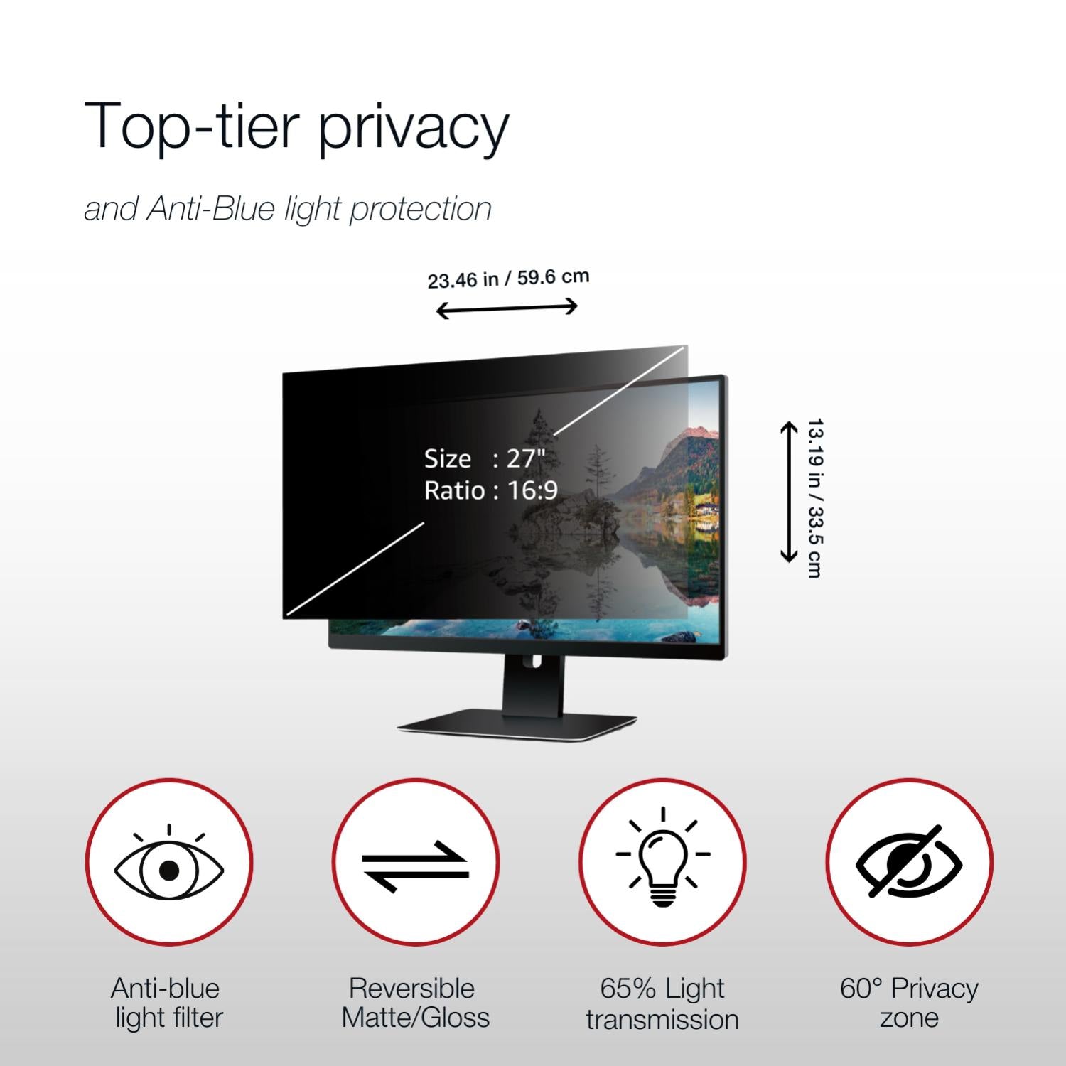 Shintaro Privacy Filter 27" for Monitor - Screen Filters - Image 2
