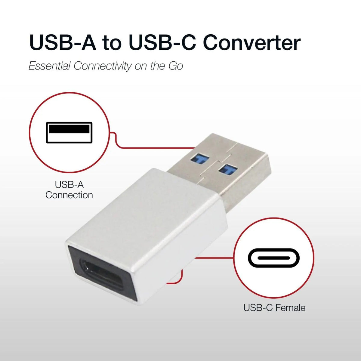 Shintaro USB-A Male to USB-C Female - USB - Cables - Image 5