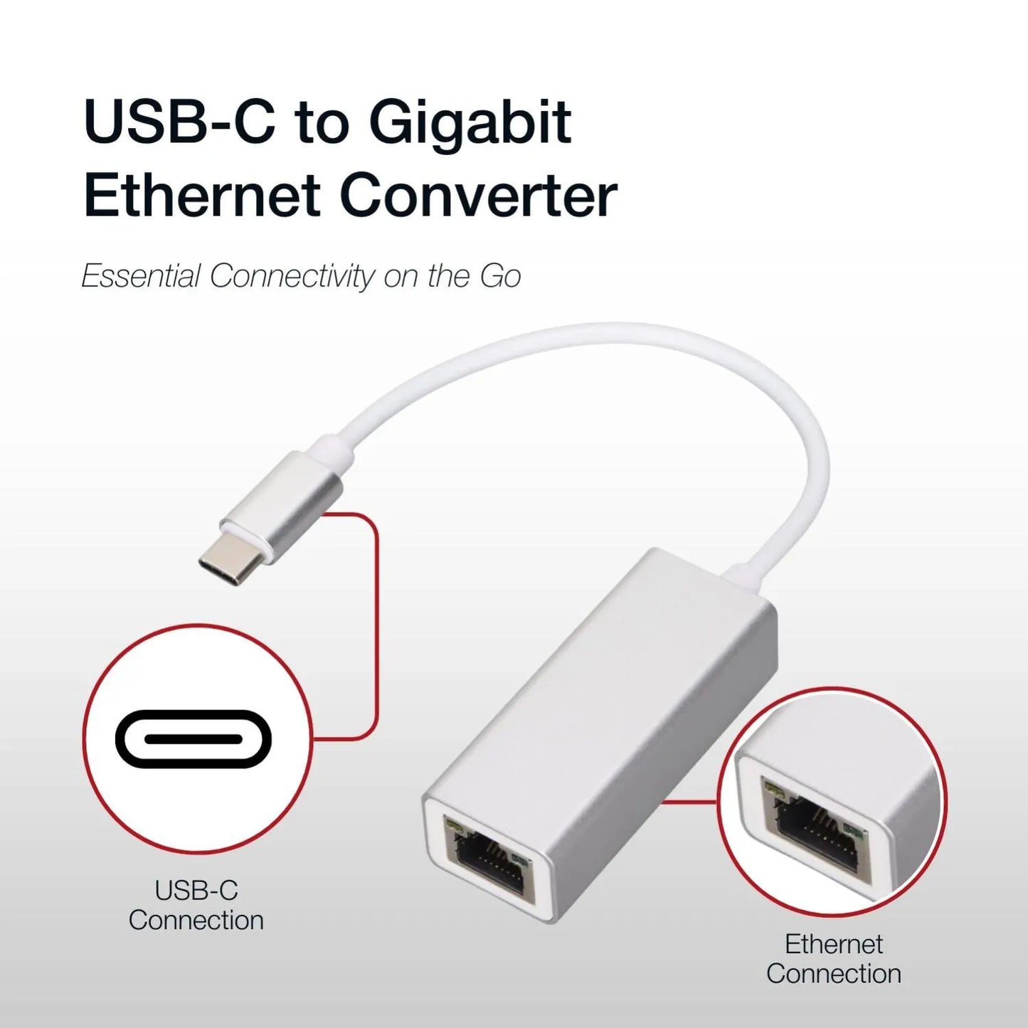Shintaro USB-C to Gigabit Ethernet - Notebook Accessories - Image 3