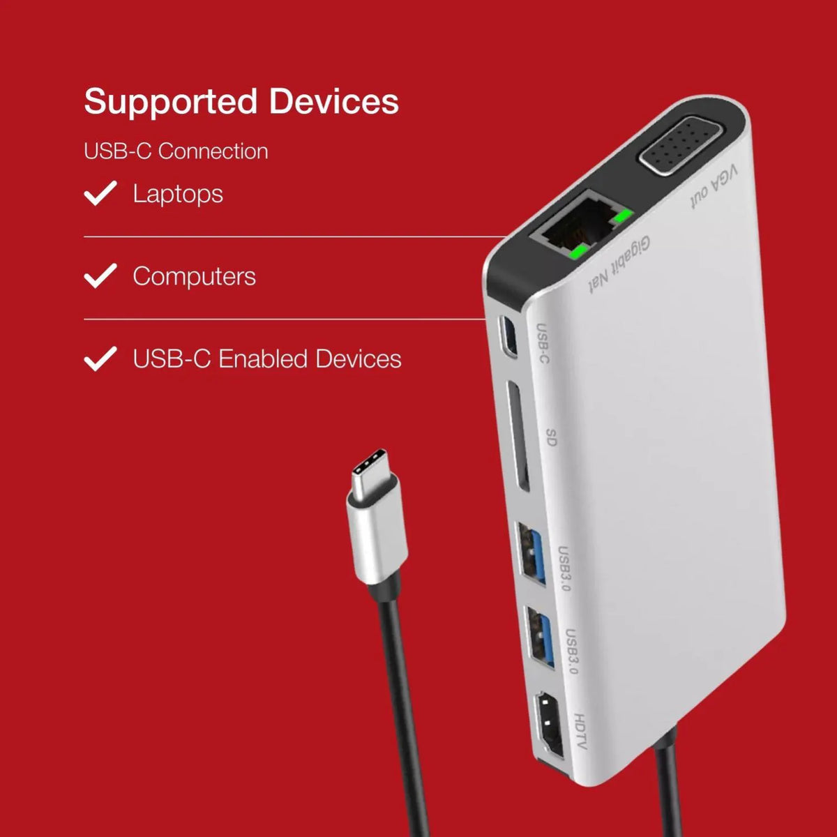 Shintaro 8-Port USB-C Travel Dock - Docking Stations - Image 7