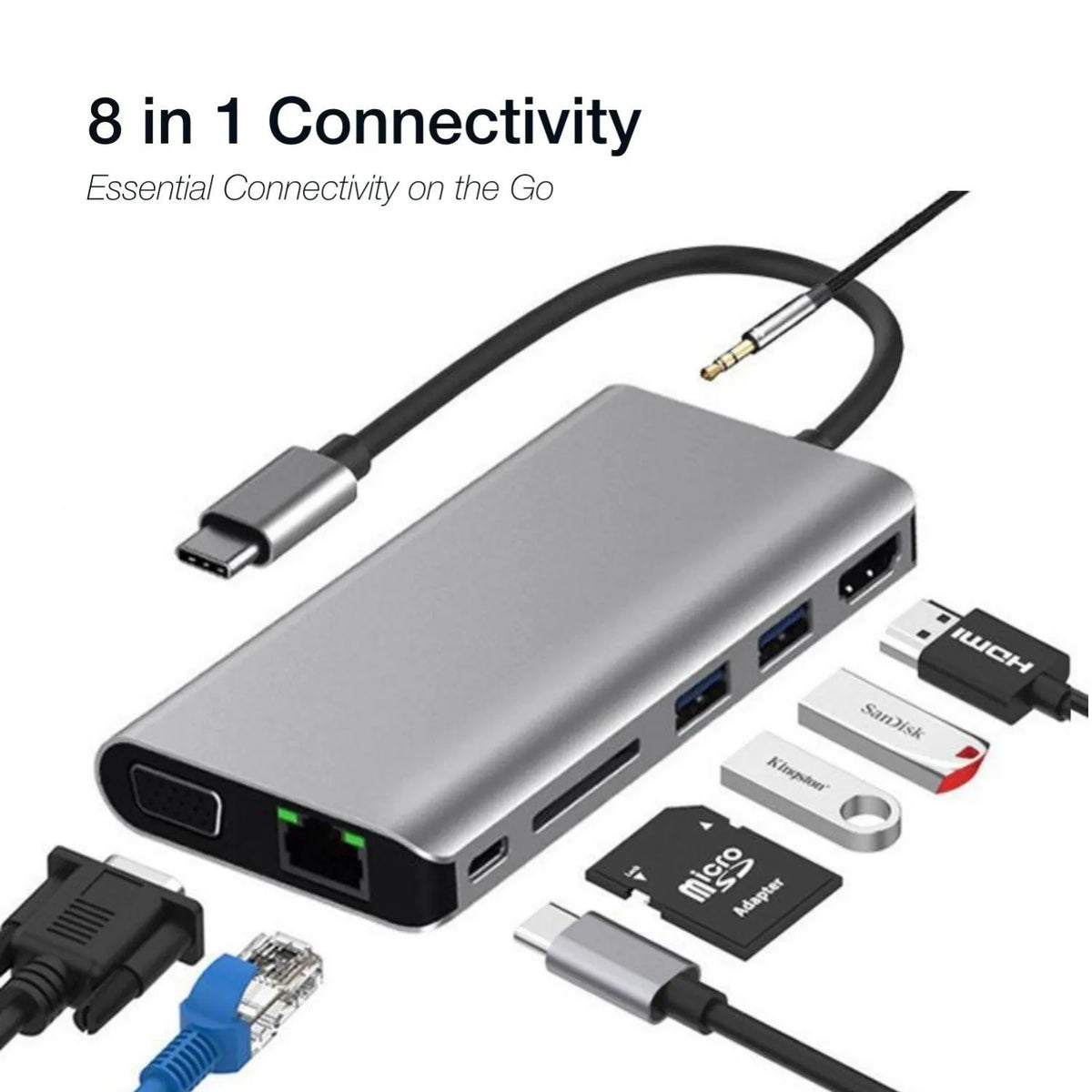 Shintaro 8-Port USB-C Travel Dock - Docking Stations - Image 8