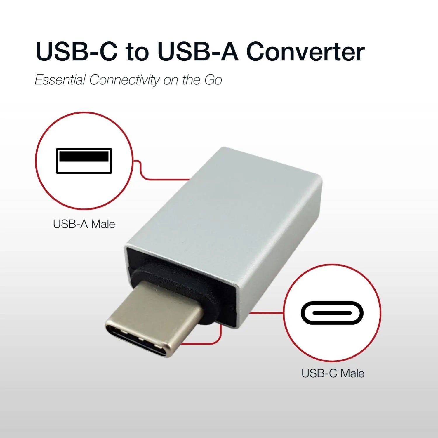 Shintaro USB-C Male to USB-A Female - USB - Cables - Image 5