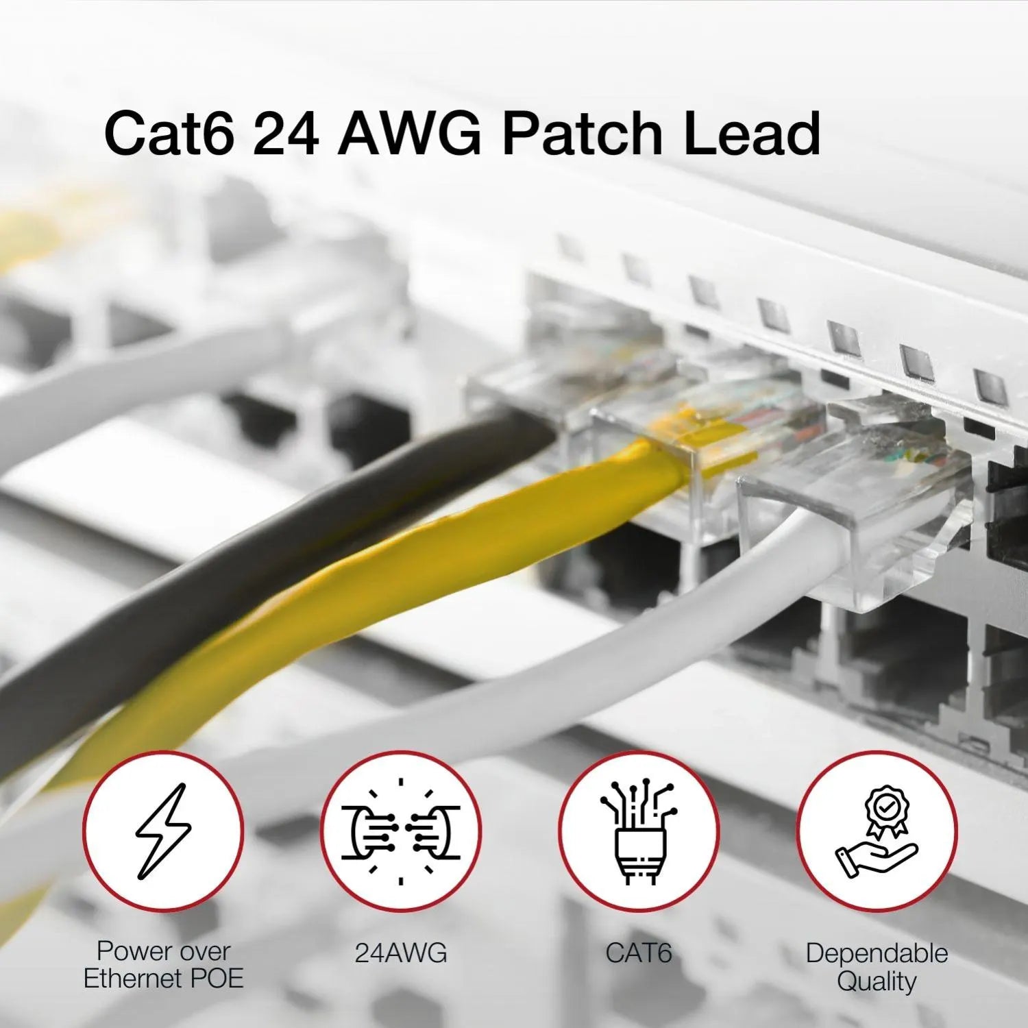 Shintaro Cat6 24 AWG Patch Yellow 15M - Network - Network Cables - Image 5