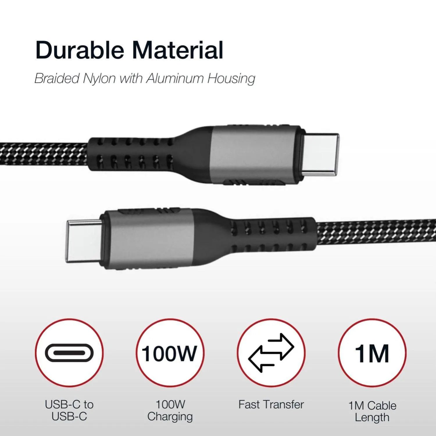 Shintaro USB-C Charge Cable 1m - USB - Cables - Image 5