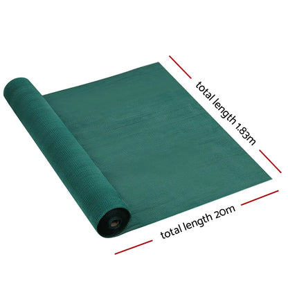 Instahut 30% Shade Cloth 1.83x20m Shadecloth Wide Heavy Duty Green - Image 2