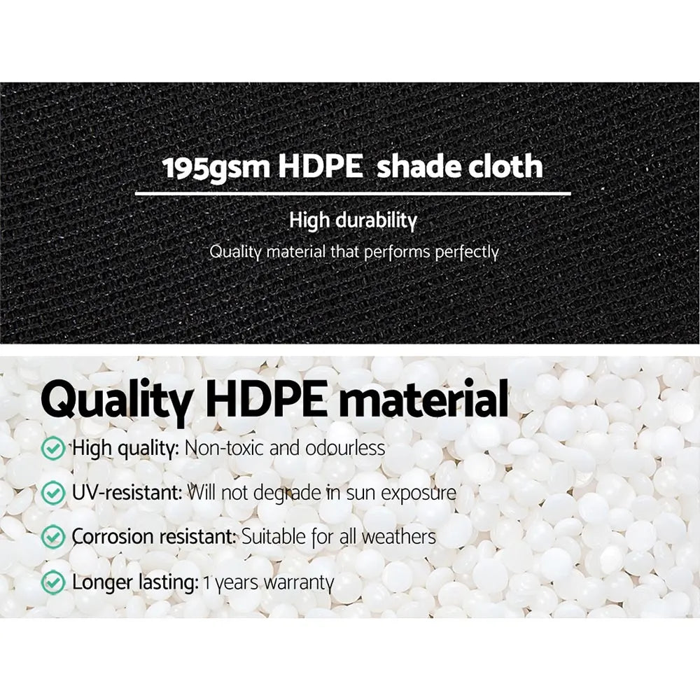Instahut 90% Shade Cloth 1.83x30m Shadecloth Sail Heavy Duty Black - Image 5