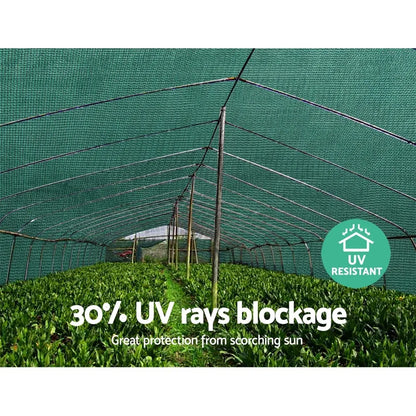 Instahut 30% Shade Cloth 1.83x30m Shadecloth Wide Heavy Duty Green - Image 6