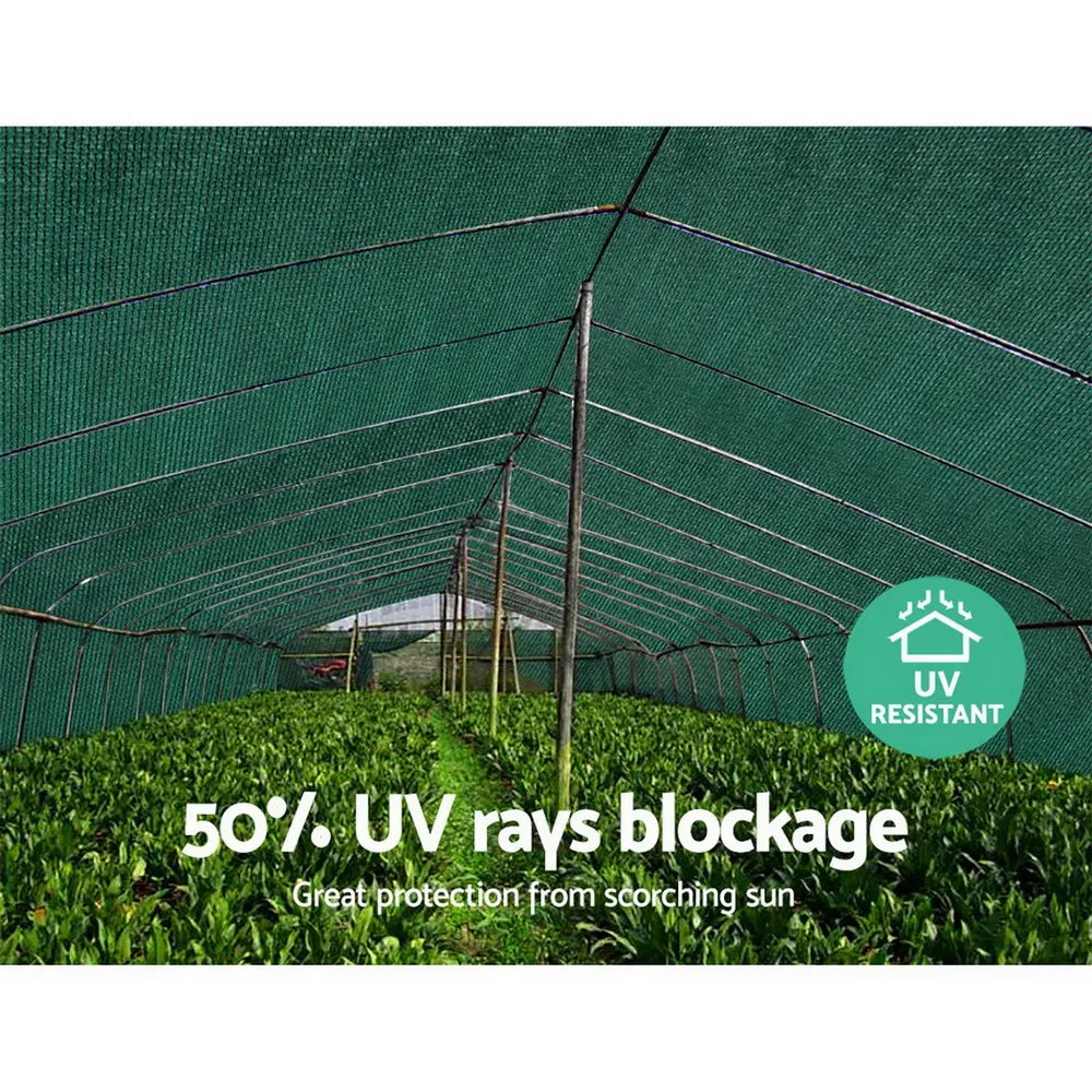 Instahut 50% Shade Cloth 1.83x20m Shadecloth Sail Heavy Duty Green - Image 6