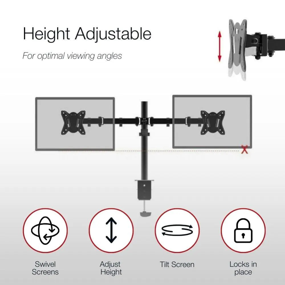 Shintaro Dual Desktop Monitor Mount - Monitors - Mounts - Image 7