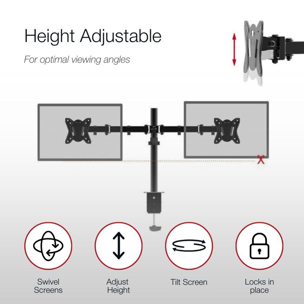 Shintaro Dual Desktop Monitor Mount - Monitors - Mounts - Image 7