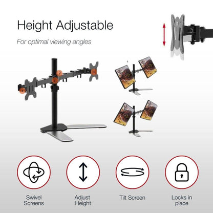 Shintaro Dual Monitor Adjustable Desk - Monitors - Mounts - Image 3