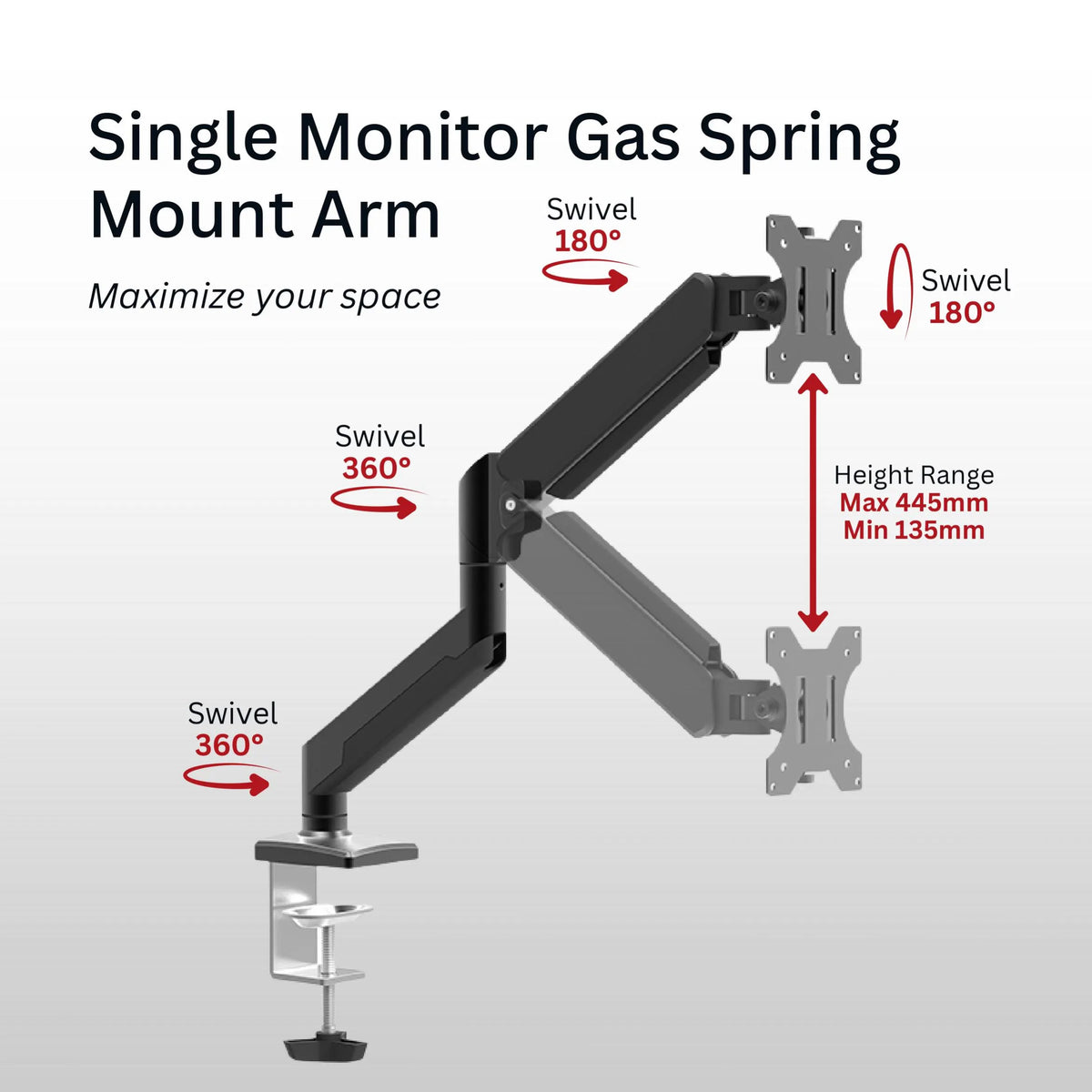 Shintaro Single Monitor Mount 32" - Monitors - Mounts - Image 3