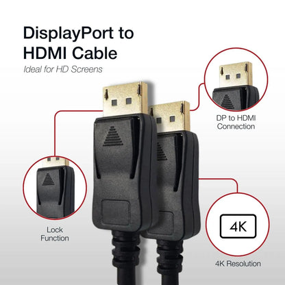 Shintaro DP to HDMI Male 2m Cable - Display Accessories - Image 4