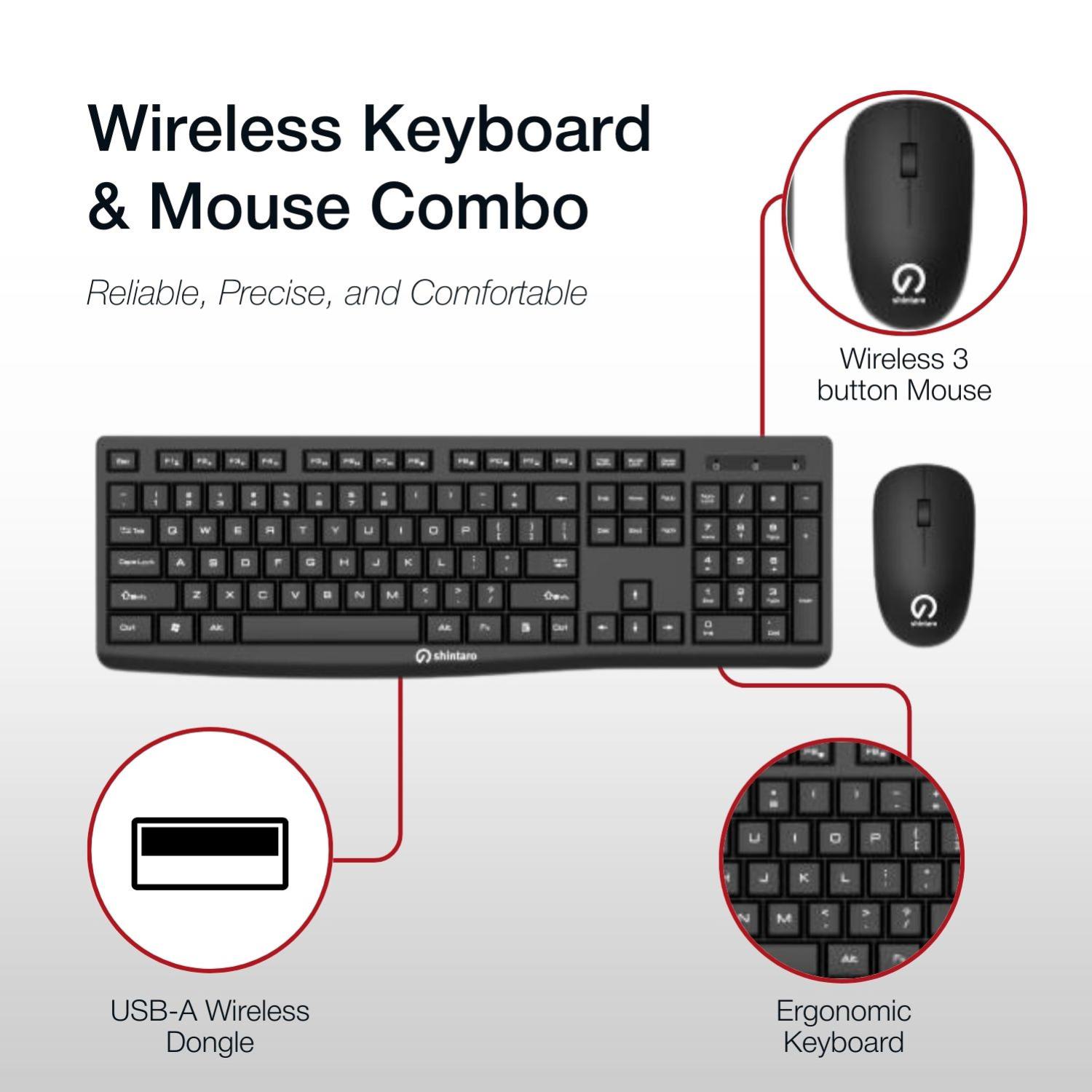 Shintaro Wireless Keyboard & Mouse Combo - Keyboards & Mice - Image 4