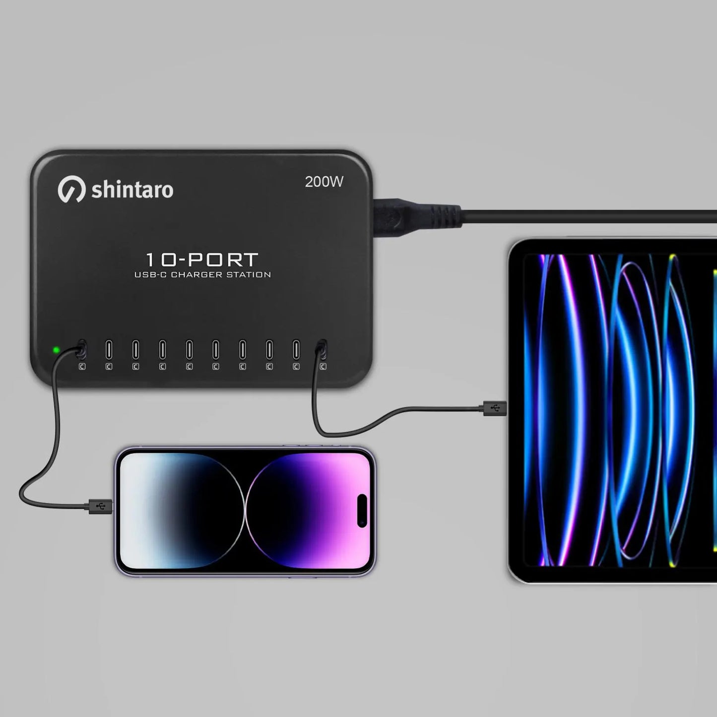 Shintaro 200W 10-Port USB-C GaN Charger - Highlighted Products - Image 3