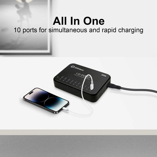 Shintaro 200W 10-Port USB-C GaN Charger - Highlighted Products - Image 4