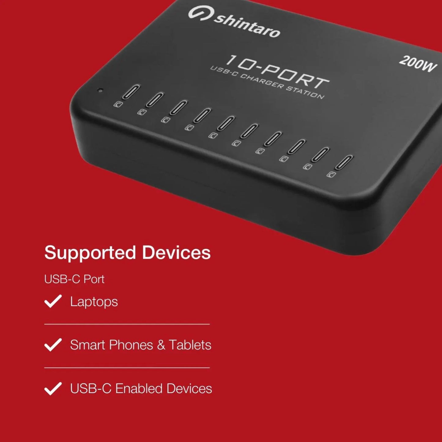 Shintaro 200W 10-Port USB-C GaN Charger - Highlighted Products - Image 6