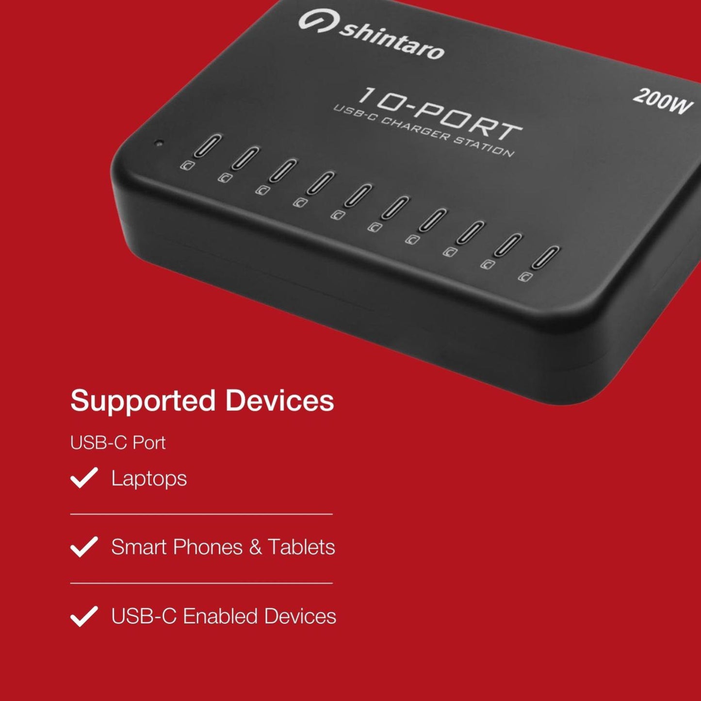 Shintaro 200W 10-Port USB-C GaN Charger - Highlighted Products - Image 6