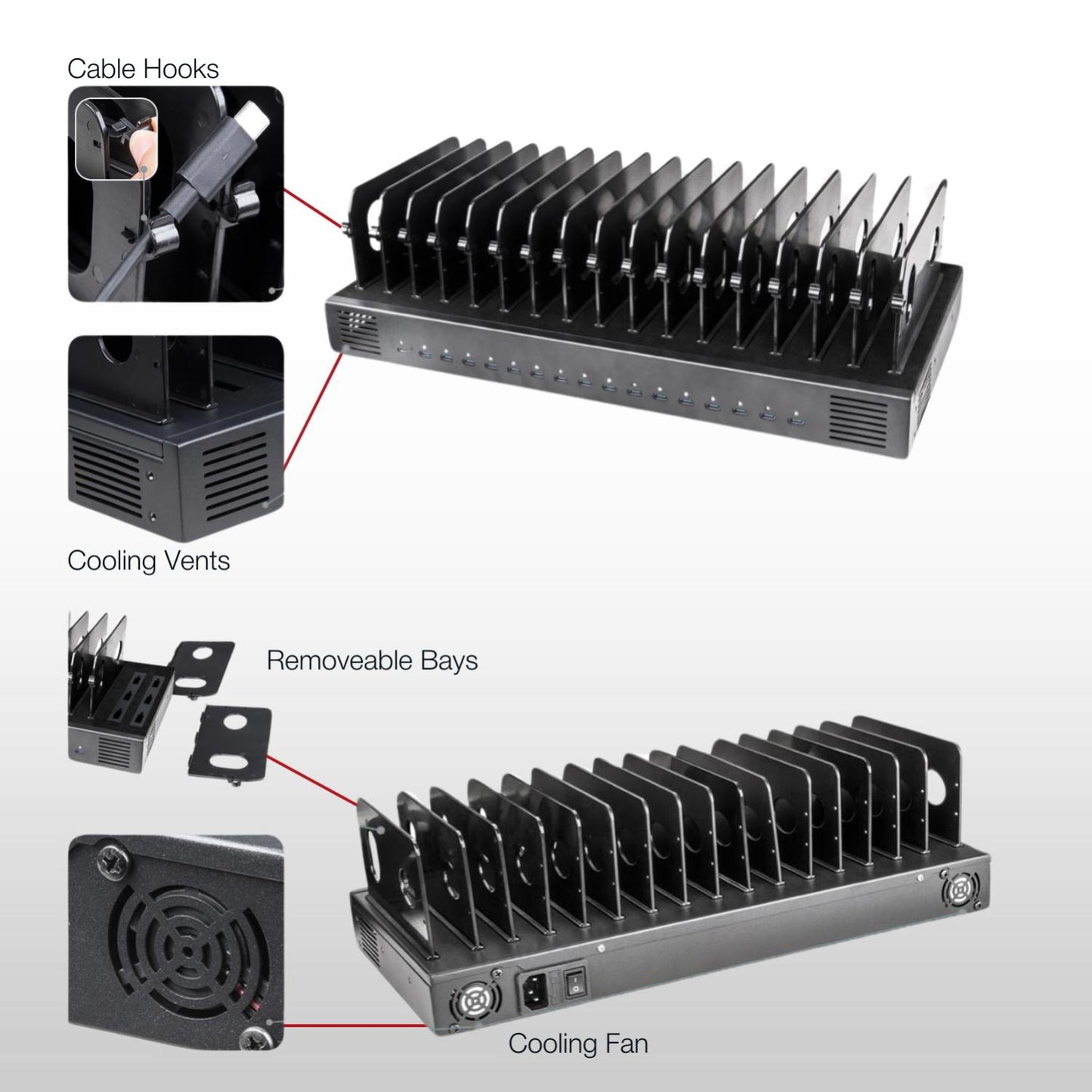 Shintaro 16-Port USB-C 1000W Charger - Tablet Accessories - Image 6