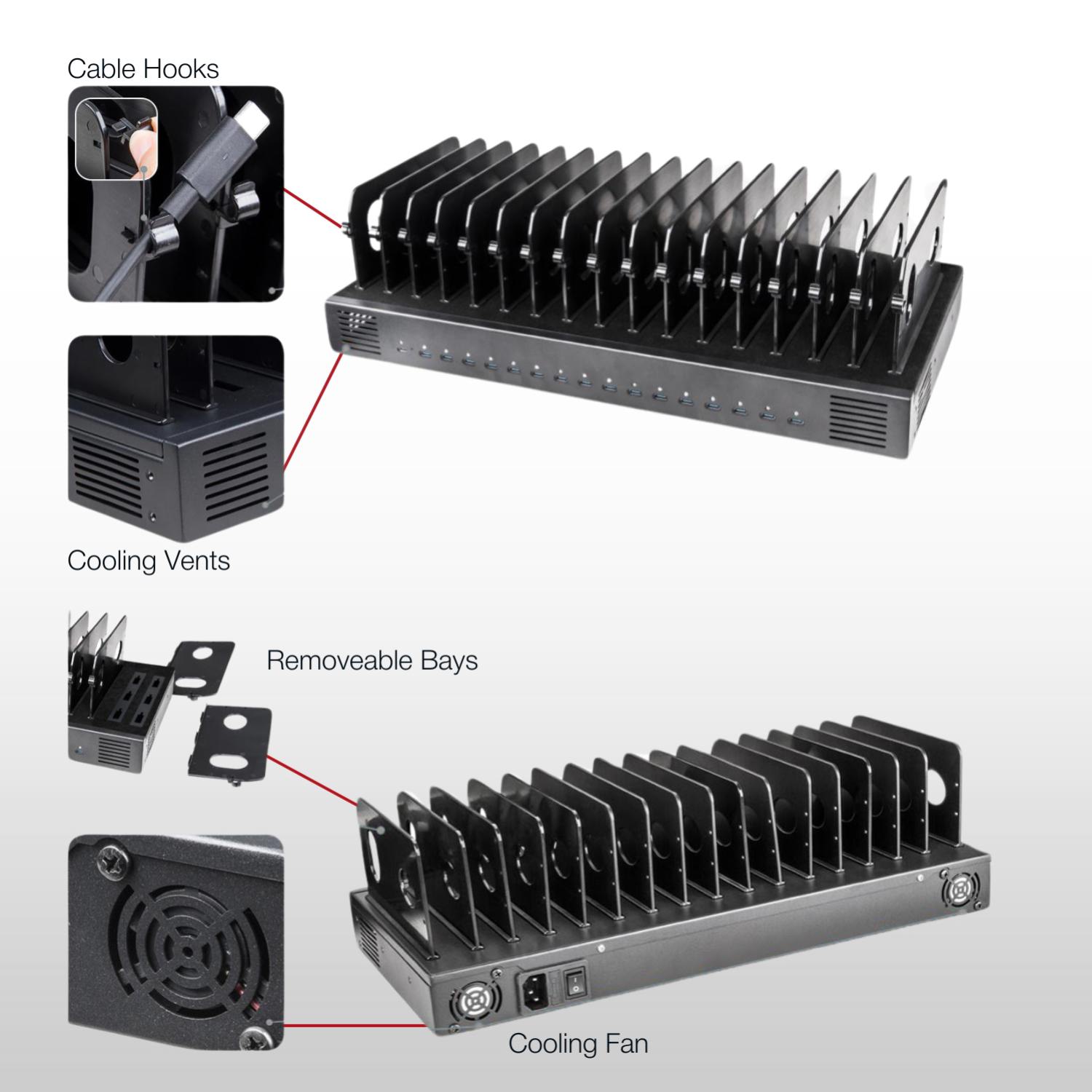 Shintaro 16-Port USB-C 1000W Charger - Tablet Accessories - Image 6