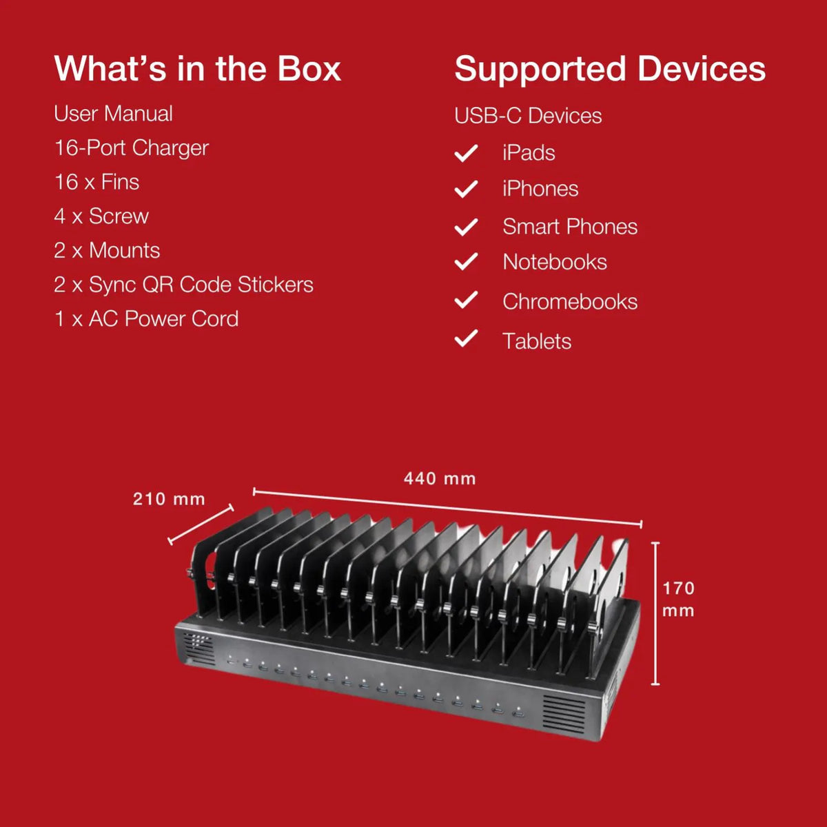 Shintaro 16-Port USB-C PD 3.0 1000W GaN Charging Dock - Tablet Accessories - Image 8