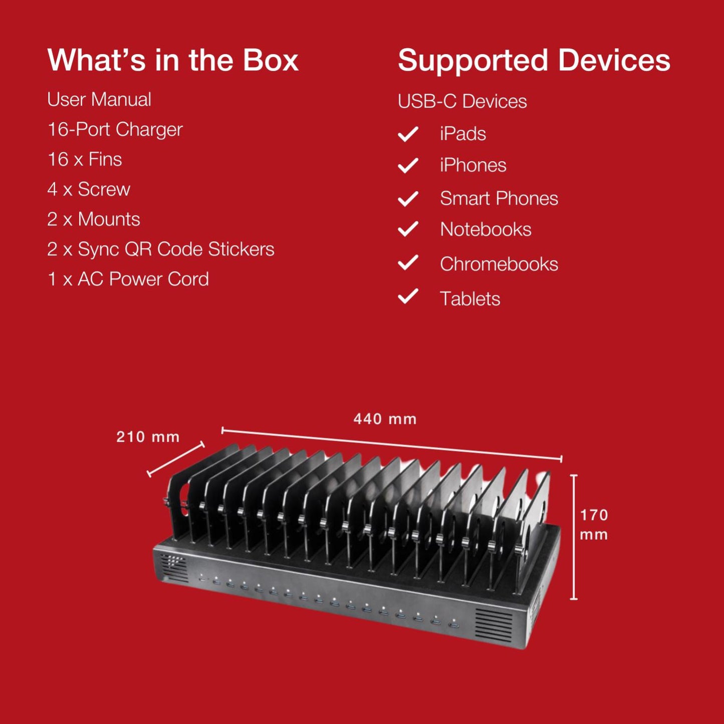 Shintaro 16-Port USB-C 1000W Charger - Tablet Accessories - Image 8