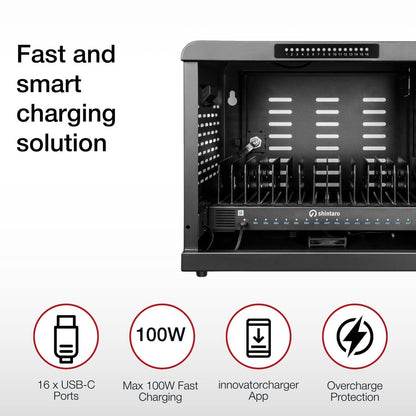 Shintaro 16-Port USB-C 1000W Charging Cabinet - Charging Cabinets - Image 6