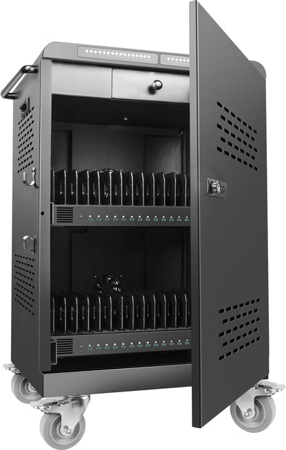 Shintaro 32-Port USB-C PD 3.0 2000W Charging Trolley - Charging Cabinets